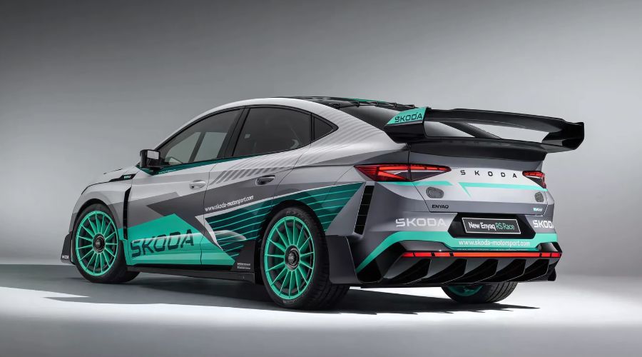 Skoda Enyaq RS Race Concept: Lightweight, Biocomposite Build and 0–62 MPH in Under 5 Seconds.