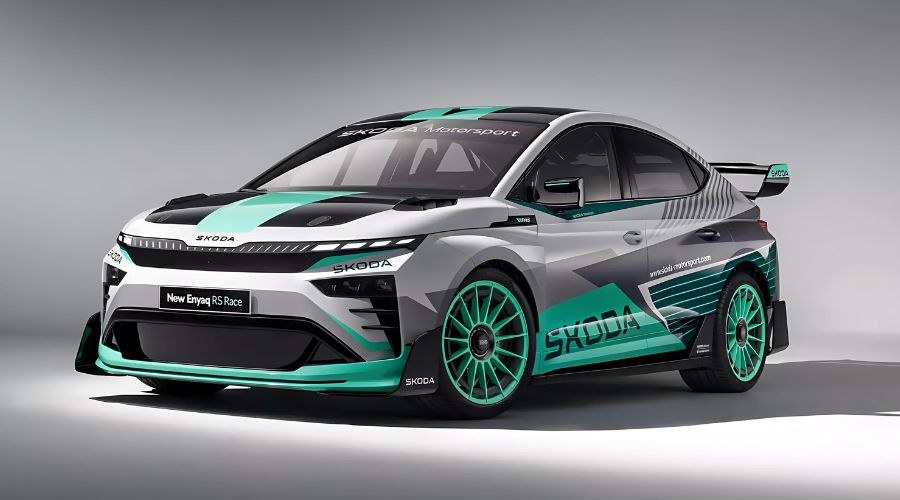 Skoda Enyaq RS Race Concept: Lightweight, Biocomposite Build and 0–62 MPH in Under 5 Seconds.